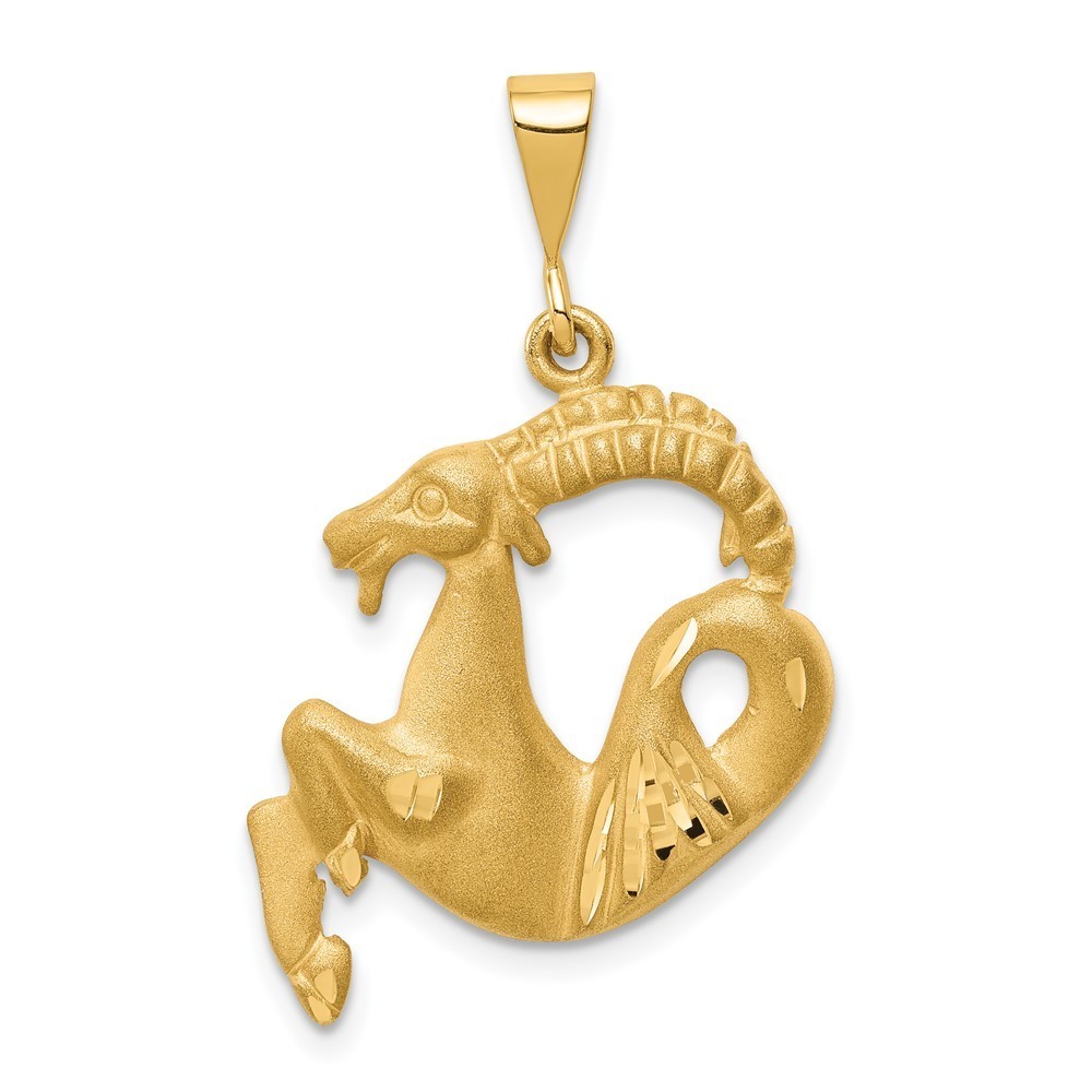 Million Charms 10k Yellow Gold Capricorn Zodiac Charm Pendant